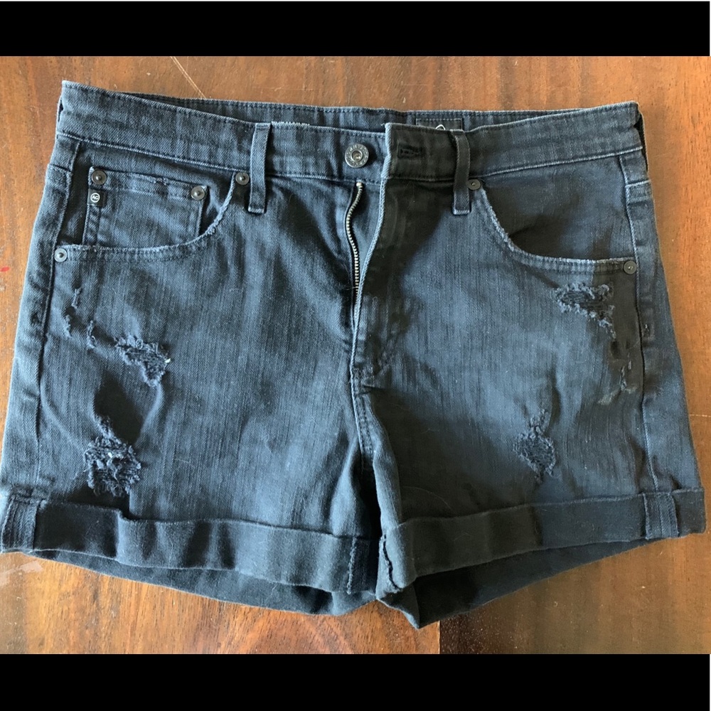 AG Hailey black jean short